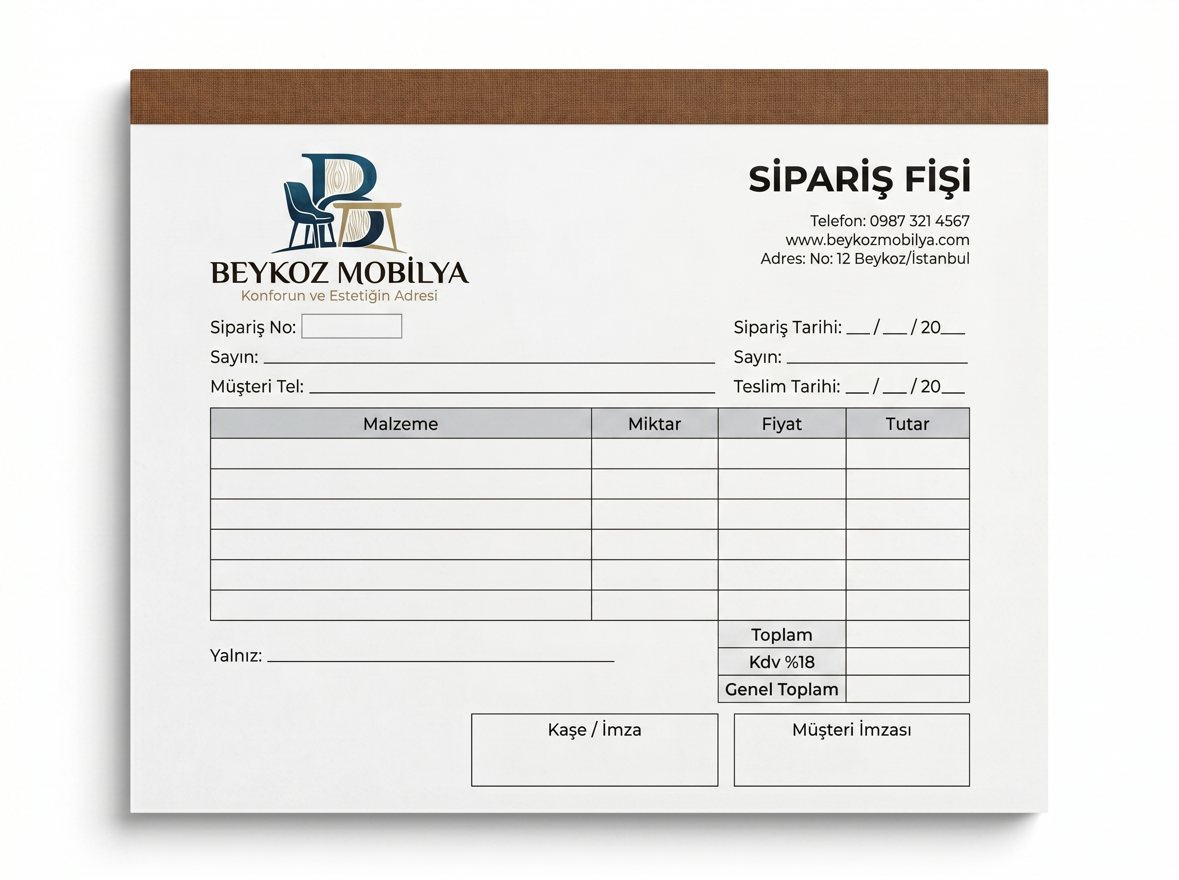 Sipariş Fişi